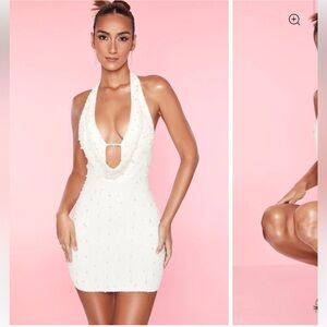 BRAND NEW Oh Polly White Halter Dress
